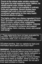 Load image into Gallery viewer, CROCIN RICH II - Natural Supplement for Energy, Mobility, Joint Health, Cartilage, Performance, Motor and Cognitive Functions, 30 Tablets