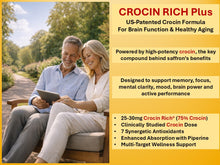 Load image into Gallery viewer, Couple sitting outdoor reading symbolizing benefits of CROCIN RICH Plus for brain health and quality of life.