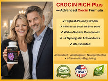 Load image into Gallery viewer, Couple holding a supplement bottle with product details on a yellow background